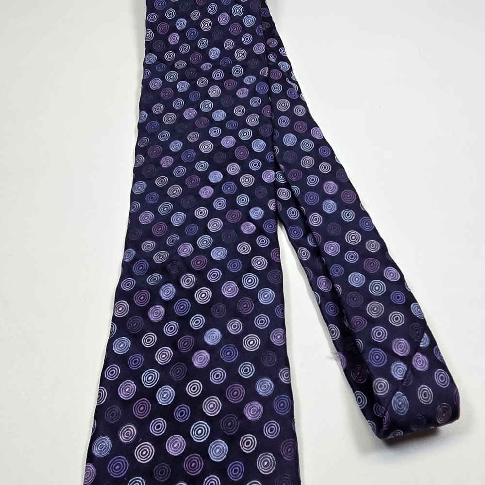 Ted Baker London Mens Silk Purple Vibrant Circle Pattern Silk Tie